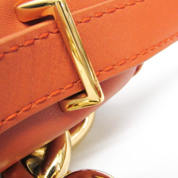 BOTTEGA VENETA Orange Leather Shoulder Bag - Picture 8 of 16